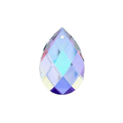 classic almond crystal 2.5 inches aurora borealis prism with one hole on top