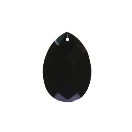 Classic Almond Crystal 2.5 inches Black Prism with One Hole on Top