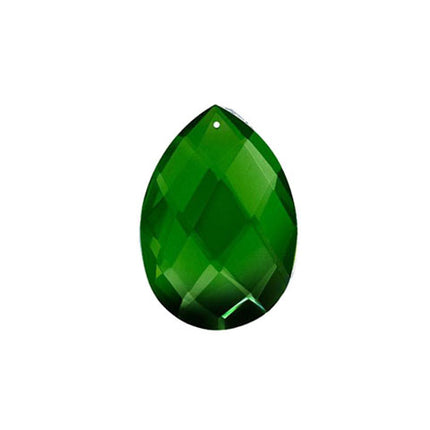 Classic Almond Crystal 2.5 inches Emerald Prism with One Hole on Top