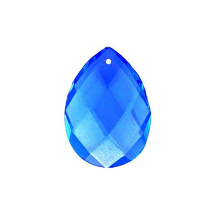 Classic Almond Crystal 3 inches Blue Prism with One Hole on Top