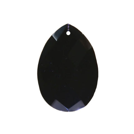 Classic Almond Crystal 3.5 inches Black Prism with One Hole on Top