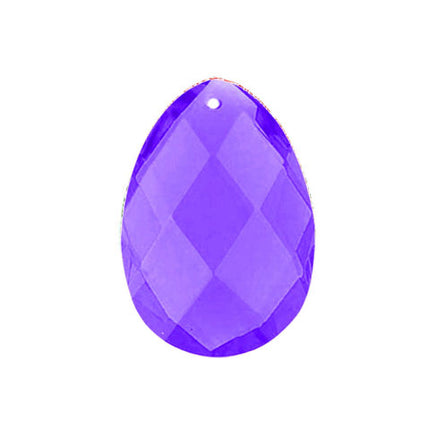 Classic Almond Crystal 3.5 inches Purple Prism with One Hole on Top