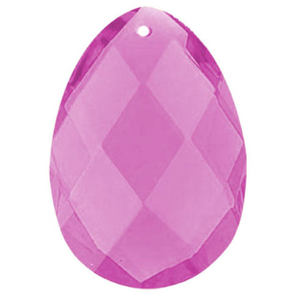 Classic Almond Crystal 6 inches Pink Prism with One Hole on Top