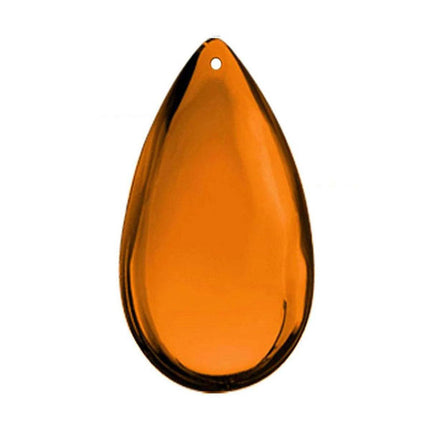 Smooth Almond Crystal 3.5 inches Amber Prism with One Hole on Top