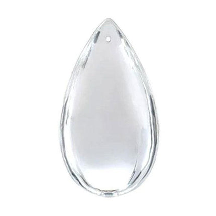 Smooth Pear Crystal 3.5 inches Clear Prism with One Hole on Top