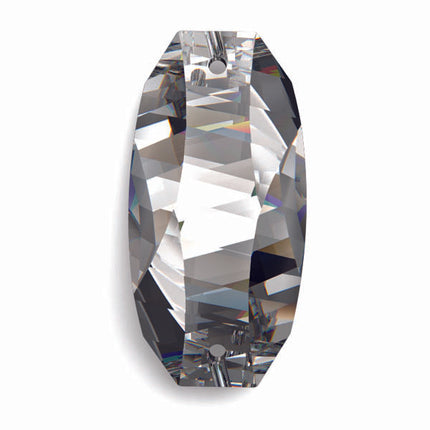 Swarovski Strass Crystal 1.5 Inch Baguette Clear prism Two Holes