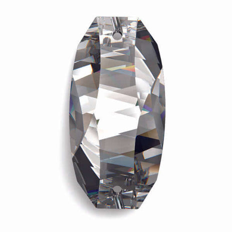 Swarovski Strass Crystal 1.5 Inch Baguette Clear prism Two Holes