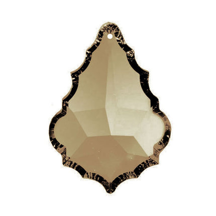 Pendaloque Crystal 3 inches Golden Teak Prism with One Hole on Top