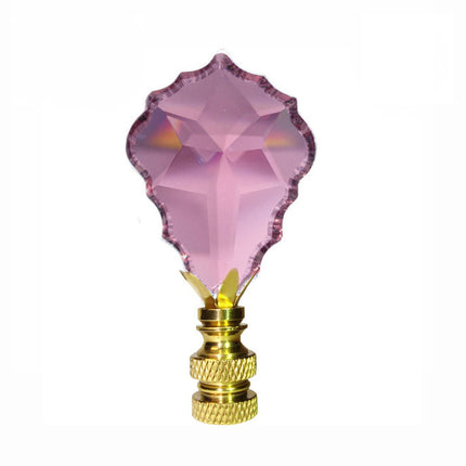 Lamp Shade Finial Pink Pendant Prism Magnificent Crystal