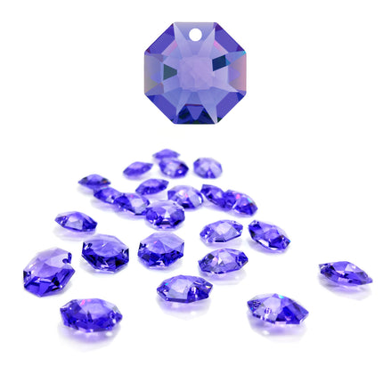 Swarovski Strass Crystal 14mm Blue Violet Octagon Lily Prism One Hole