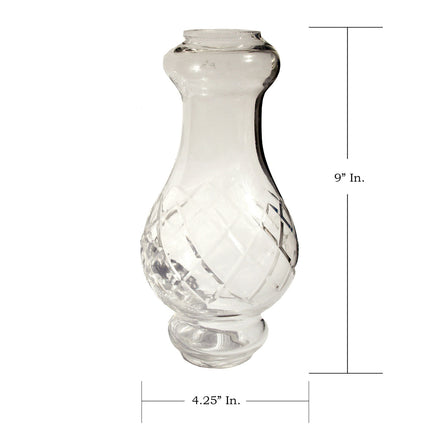 9 inch Crystal Column with 35mm Center Hole