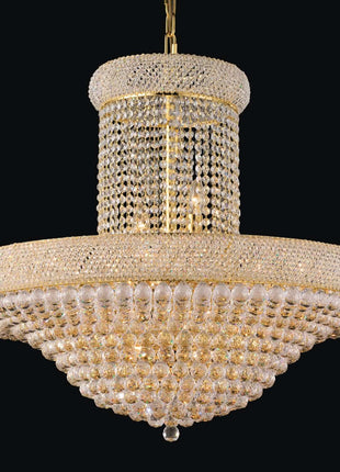 Crystal Chandelier W:28" x H:28" Genuine Magnificent Crystal Prisms 21 Lights-CrystalPlace