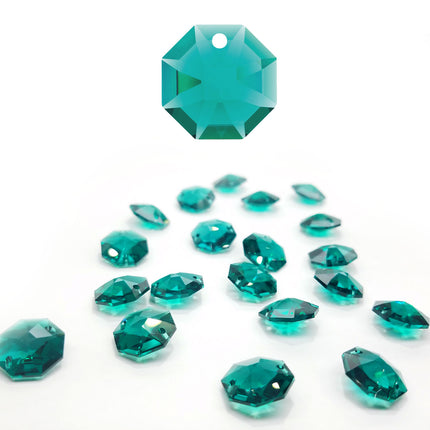 Swarovski Strass Crystal 14mm Emerald Octagon Lily Prism One Hole