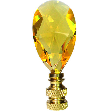 Lamp Shade Finial Light Topaz Almond Swarovski Strass Crystal