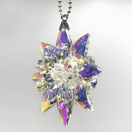 Crystal Ornament Aurora Borealis Crystal Star, Suncatcher, Rainbow Maker, Magnificent Crystal