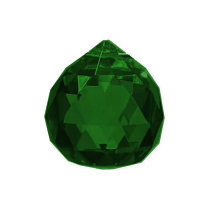 30mm Faceted Green Crystal Ball Prism Economic