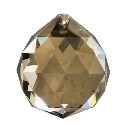 Large 50mm Faceted Honey Crystal Ball Prism Economic
