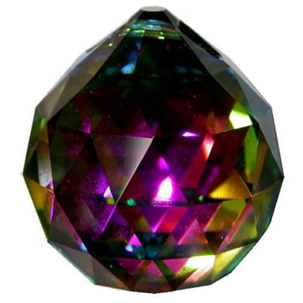 Faceted Ball Crystal 70mm Vitrail Prism with One Hole on Top