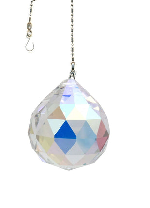 Crystal Suncatcher 30mm Aurora Borealis Faceted Ball Prism Magnificent Brand