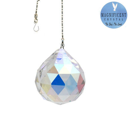 Crystal Suncatcher 30mm Aurora Borealis Faceted Ball Prism Magnificent Brand