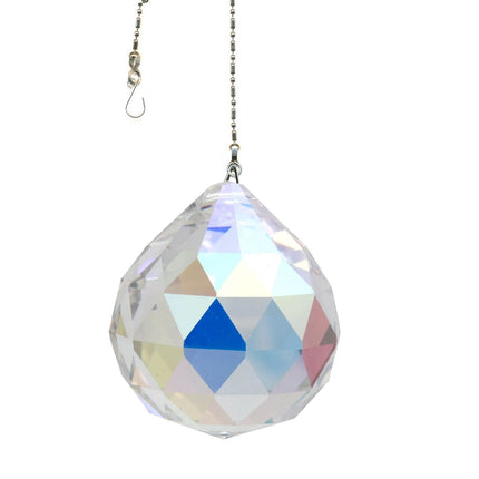 Crystal Suncatcher 40mm Aurora Borealis Faceted Ball Prism Magnificent Brand