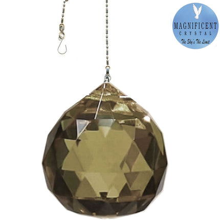 Crystal Suncatcher 50mm Honey Faceted Ball Prism Magnificent Brand