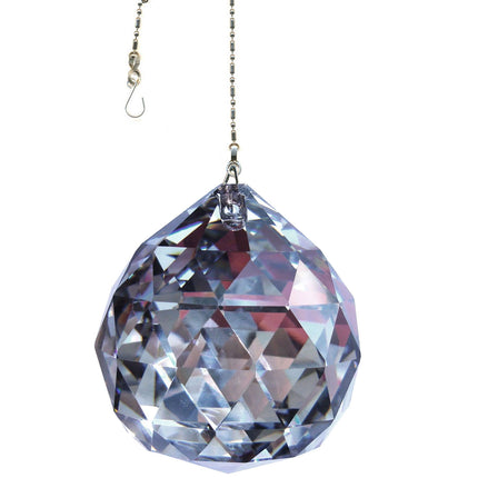 Crystal Suncatcher 50mm Silver Faceted Ball Prism Magnificent Brand