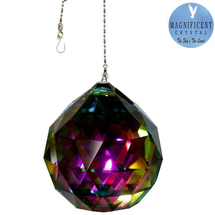 Crystal Suncatcher 50mm Vitrail Faceted Ball Prism Magnificent Brand