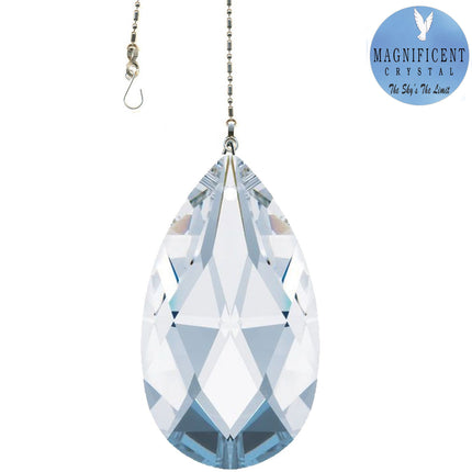 Crystal Suncatcher 2.5 inches Clear Almond Prism Magnificent Brand
