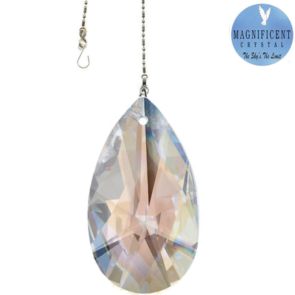 Crystal Suncatcher 2.5-inch Aurora Borealis Modern Almond Prism Magnificent Brand