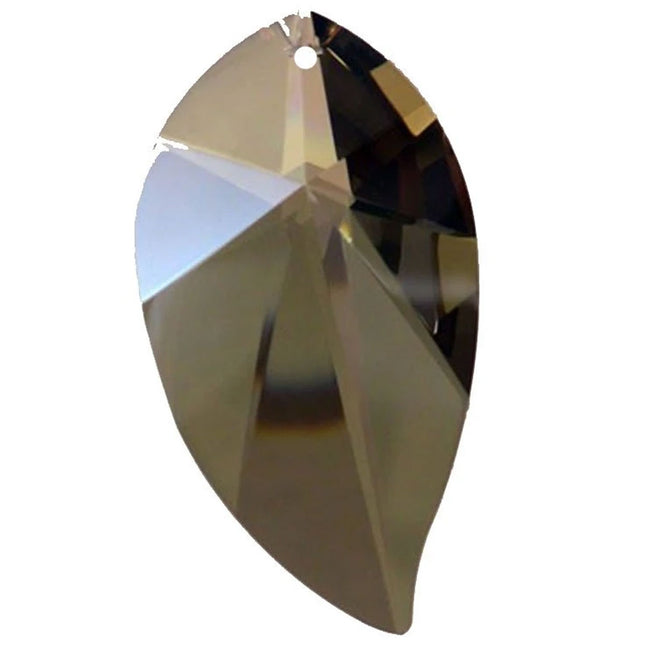Leaf Crystal 4 inches Golden Teak Prism with One Hole on Top