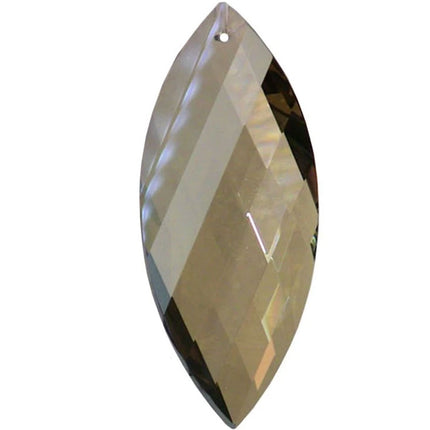 Twist Crystal 4 inches Golden Teak Prism with One Hole on Top