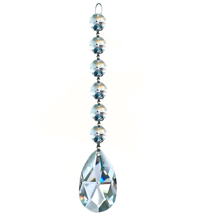 Magnificent Crystal Almond Prism 1.5-inches Clear, 6 Crystal Beads