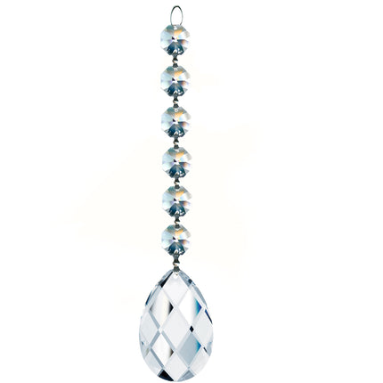 Magnificent Crystal Classic Almond Prism 2.5-inches Clear, 6 Crystal Beads