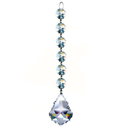 Magnificent Crystal French Pendeloque 2-inches Clear, 6 Crystal Beads
