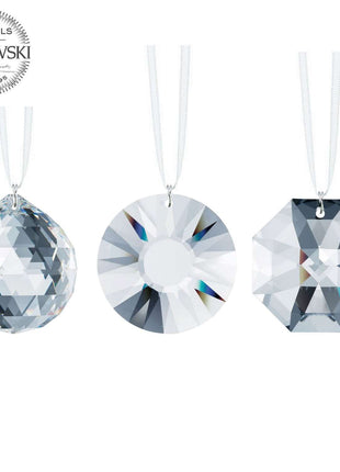 Large 40mm Hanging Crystals With Swarovski Crystal Prisms, 3 Pcs