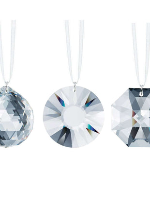 Large 40mm Hanging Crystals With Swarovski Crystal Prisms, 3 Pcs