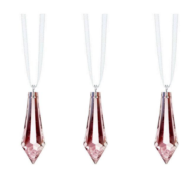 Light Pink Suncatchers for Windows Swarovski Crystals Drop Prisms (3 Pcs)