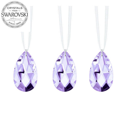 Lilac Almond Prisms Swarovski Crystal, 3 Pcs