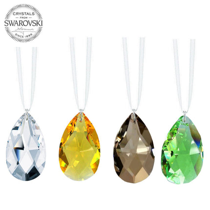 Colorful 2 inch Hanging Almond Prisms Swarovski Crystal, 4 pcs