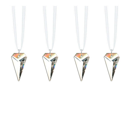 Clear Arrow Crystal Swarovski Strass Prism Ornaments (4 Pcs)