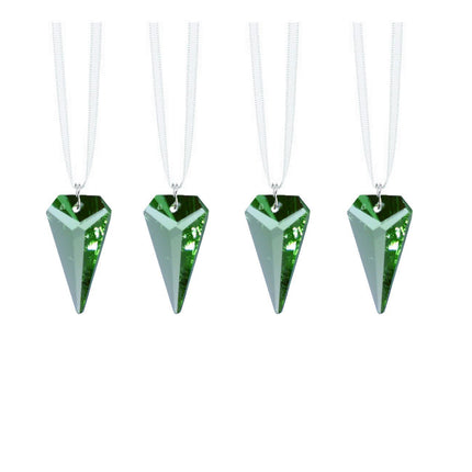 Light Peridot Arrow Swarovski Strass Crystal Prism Hanging Ornaments (4 Pcs)