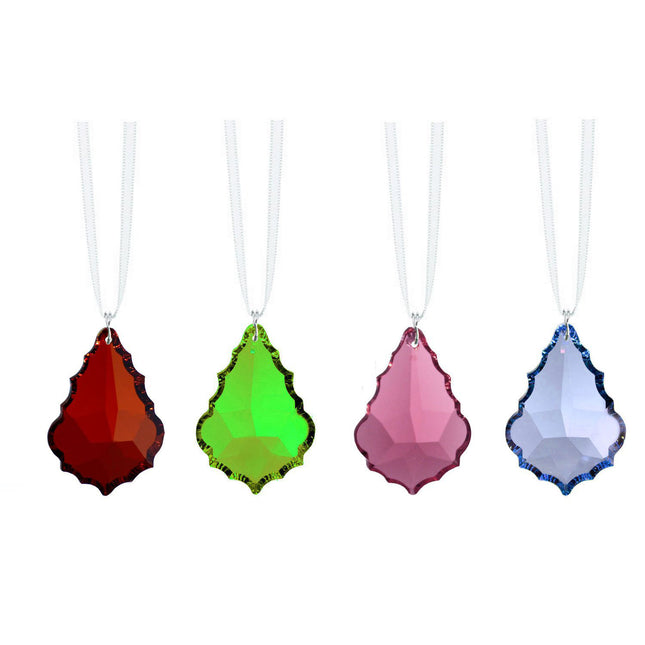 Colorful Crystal 2 inch Prism Ornaments Swarovski Strass Prisms 4 Pcs