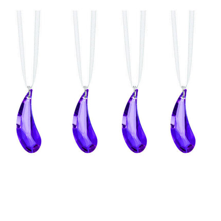 Violet Fairy Wing Swarovski Strass Crystal Suncatchers for Windows (4 Pcs)