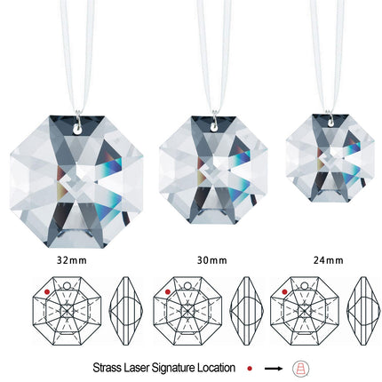 3 Pcs Clear Hanging Swarovski Crystal Prisms