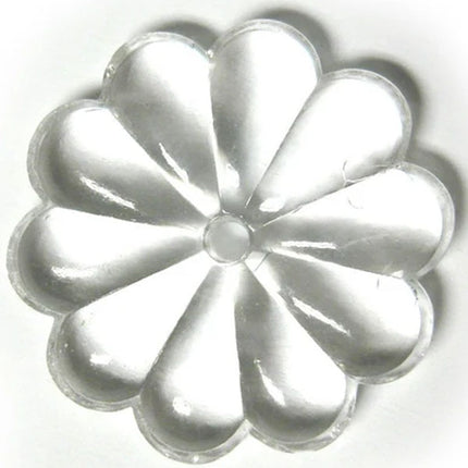Rosette Bead Crystal 30mm Clear Prism with Hole Through
