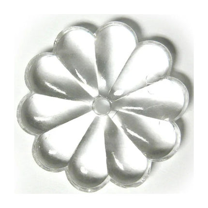 Rosette Bead Crystal 20mm Clear Prism with Hole Through