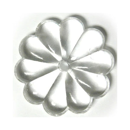Rosette Bead Crystal 15mm Clear Prism with Hole Through