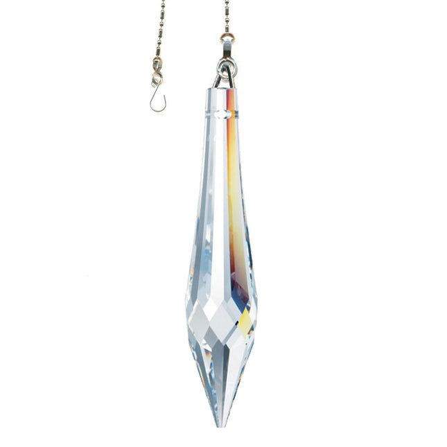 Crystal Suncatcher Icicle Prism 4 inch Swarovski Strass Clear Prism