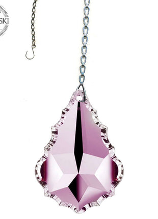 Crystal Suncatcher 2 inch Swarovski Strass Rosaline French Pendeloque Prism